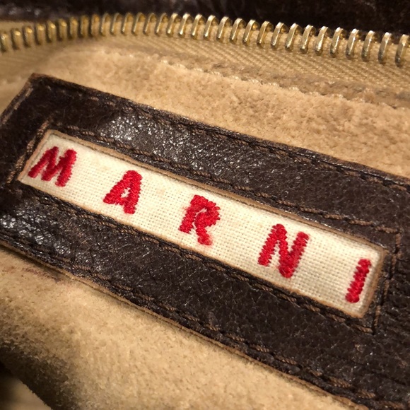 Vintage Marni hobo in brown leather - Picture 3 of 4